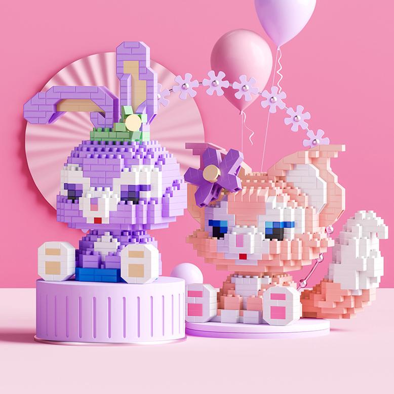 Viral (Cod) Mainan Balok Susun Sanrio Kuromi Mainan Anak Mainan Edukasi Diy 3Dpuzzle Nano Block Upda