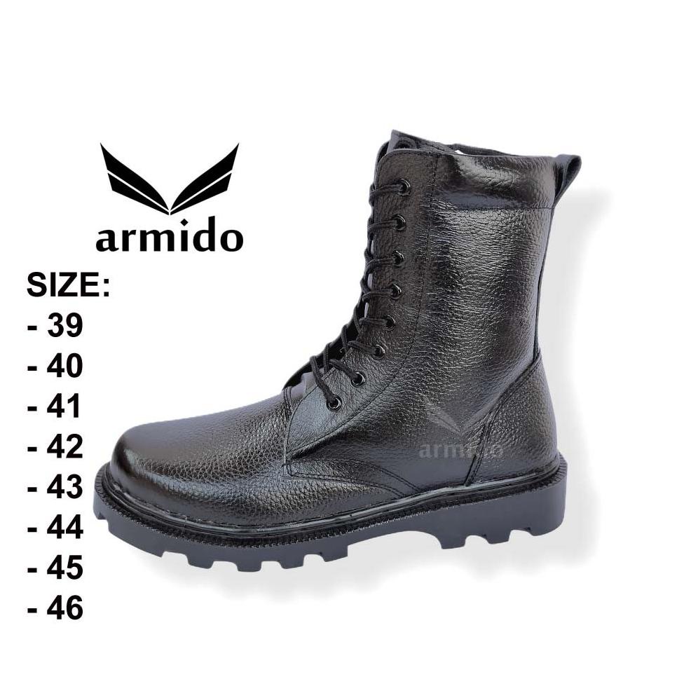 Diskon Sepatu Pdl Kulit Asli Motif Kulit Jeruk Resleting / Sepatu Pdl Tni Polri Security Linmas Kuli