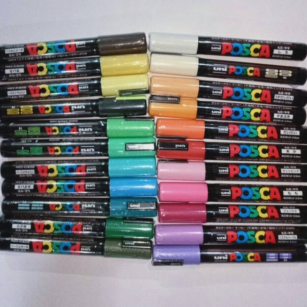 

Ready Stok.. UNI POSCA PC-5M Marker Pen Medium Point Marker Warna-Warni (Harga Satuan) 33