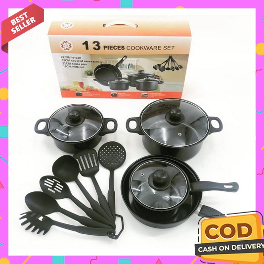 Panci Set Isi 5 Pcs Anti Lengket Promo 3 In 1 Stainless Tebal Murah Kuali 1Set Untuk Memasak Air Pua