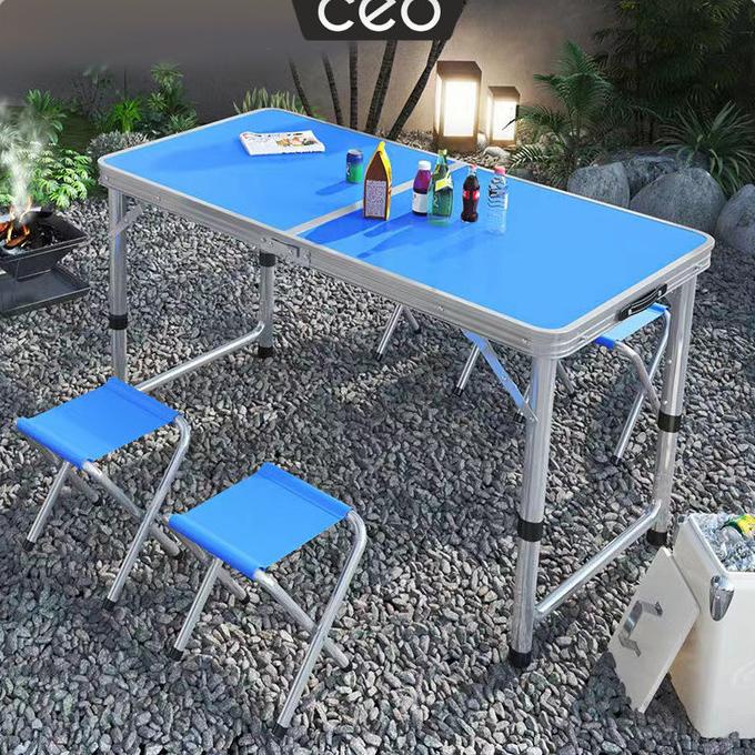 CEO Meja Lipat Camping Outdoor Portable Meja Koper Serbaguna