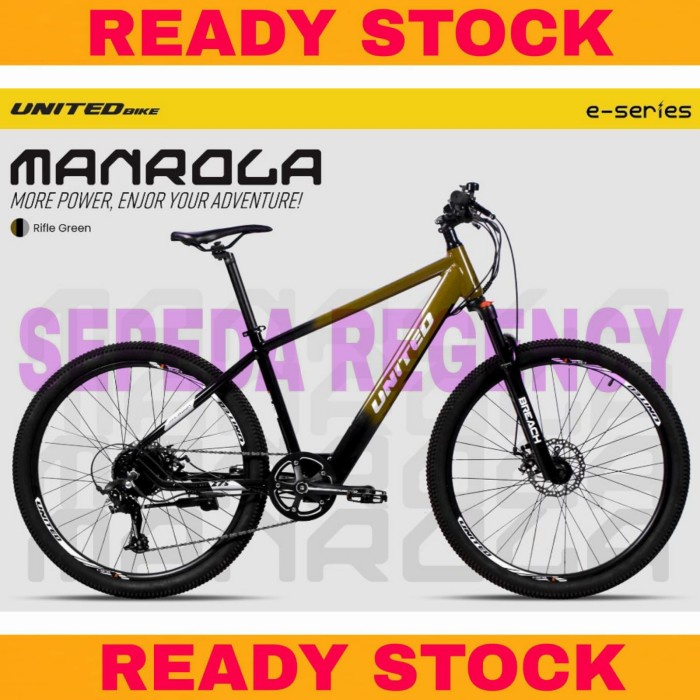 Sepeda Gunung United E-Bike Manrola Mtb 27.5 Inch Listrik Electric