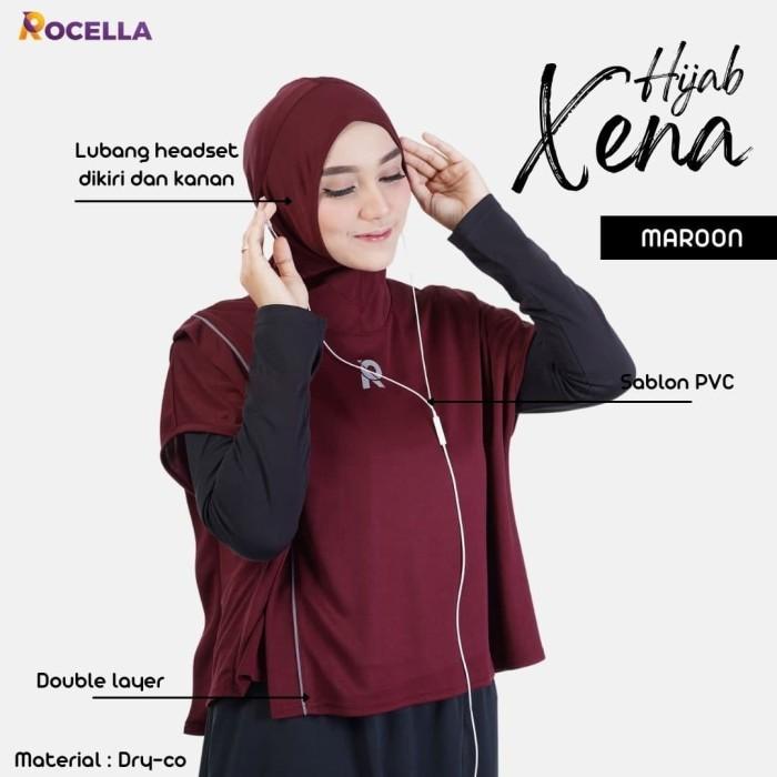 ROCELLA HIJAB XENA - HIJAB SPORT PANJANG MENUTUP DADA | JILBAB PANJANG