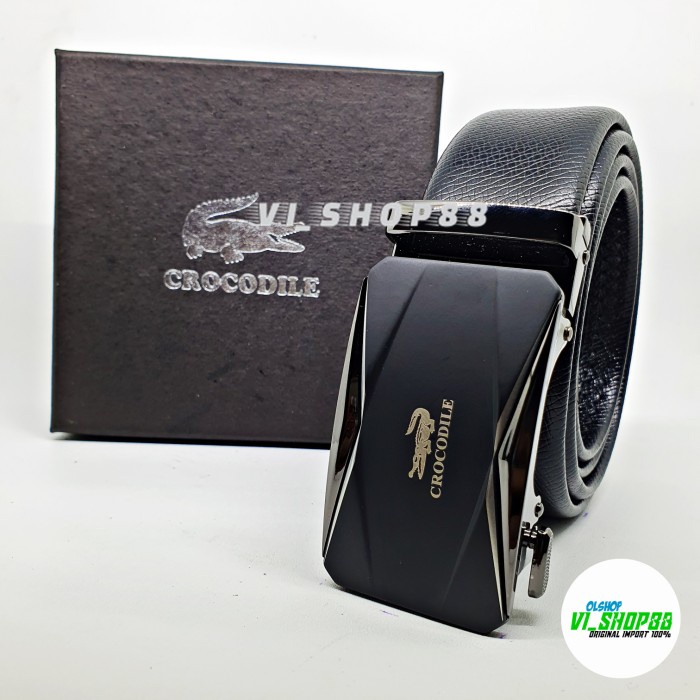 GESPER PRIA CROCODILE MODEL REL SABUK PRIA TALI KULIT IMPORT