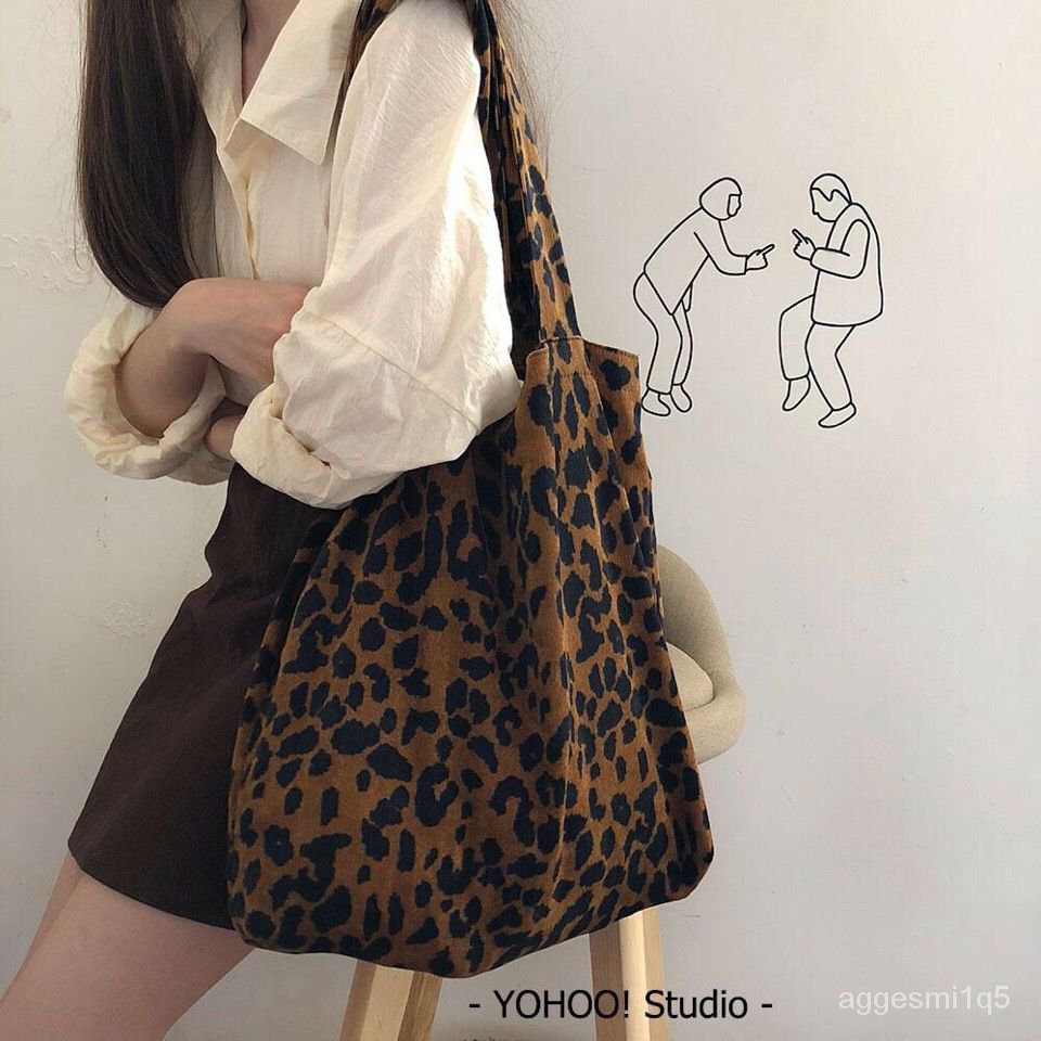 Leopard Pattern Fluffy Shoulder bag/Fashionable faux fur leopard square bag/tas selempang wanita Bah
