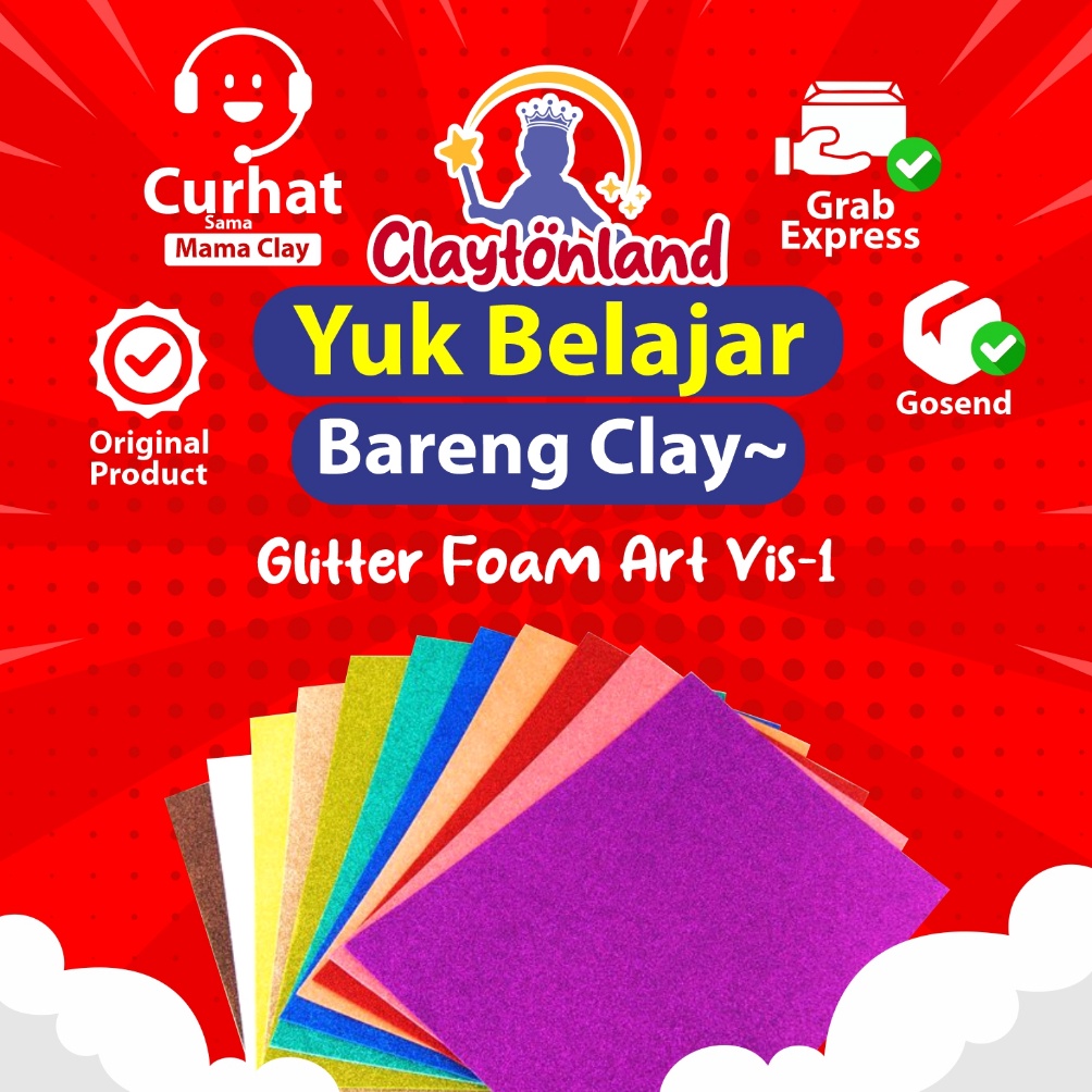 

Best seller GLITTER FOAM ART VIS-1 / FOAM ART 20x30cm / FOAM ART ISI 10 PCS PAM