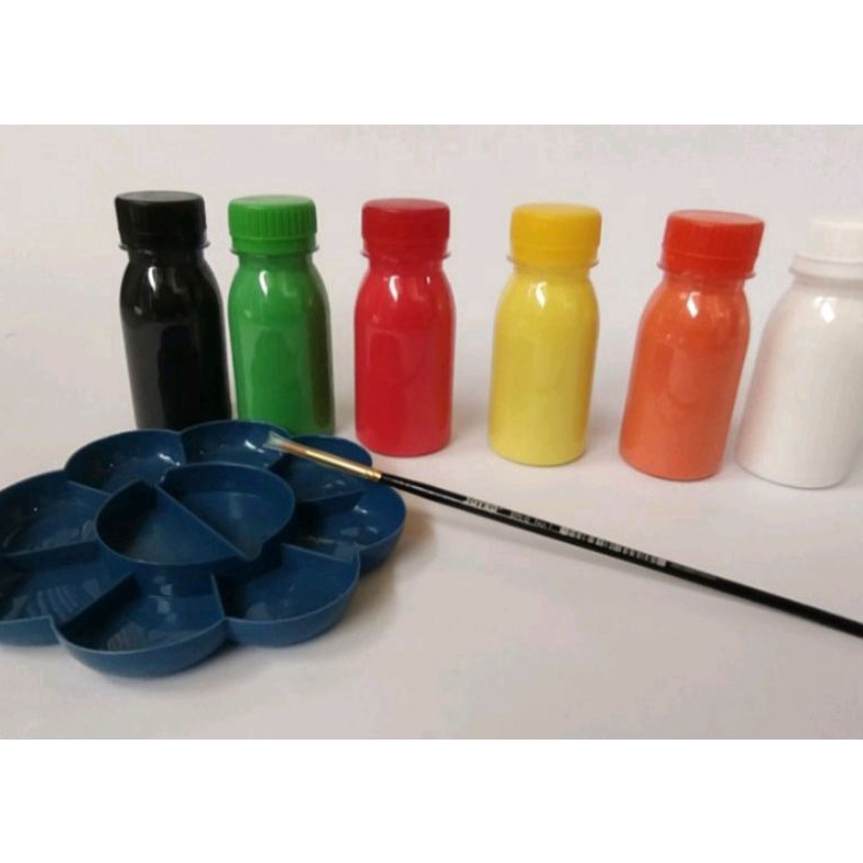 

Laris.. paket cat lukis 6 warna 100 ml HJI