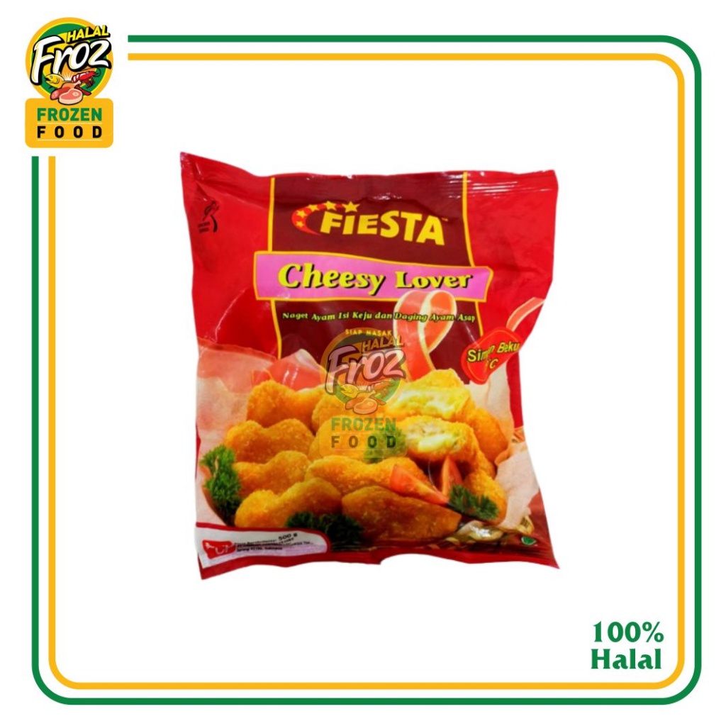 

Naget Ayam Chicken Nugget isi Keju Fiesta Cheesy Lover 500 gram premium quality HFPRS