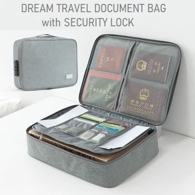 

TAS DOKUMEN ORGANIZER BAG WITH SAFETY LOCK SECURITY WATERPROOF DREAM A