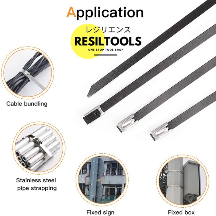 

Bestseller Kabel Ties Stainless Steel Lapis Pvc Anti Karat 100 Mm Cable Tis 1Pack