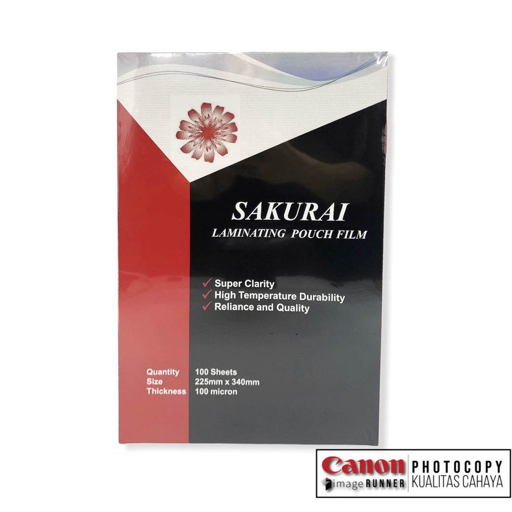 

[KODE 87W7U] Plastik Laminating Sakurai F4 Folio 225mmx330mm 100micron