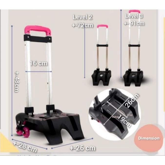 troli roda 3 trolley tas anak trolly roda 3 tas anak lipat