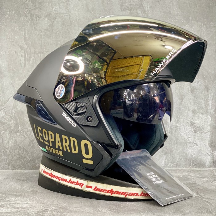 Rsv Helm Sv300 Solid Black Doff - Double Visor - Rsv