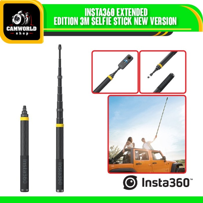 Terlaris Insta360 Extended Edition 3M Selfie Stick New Version Insta 360