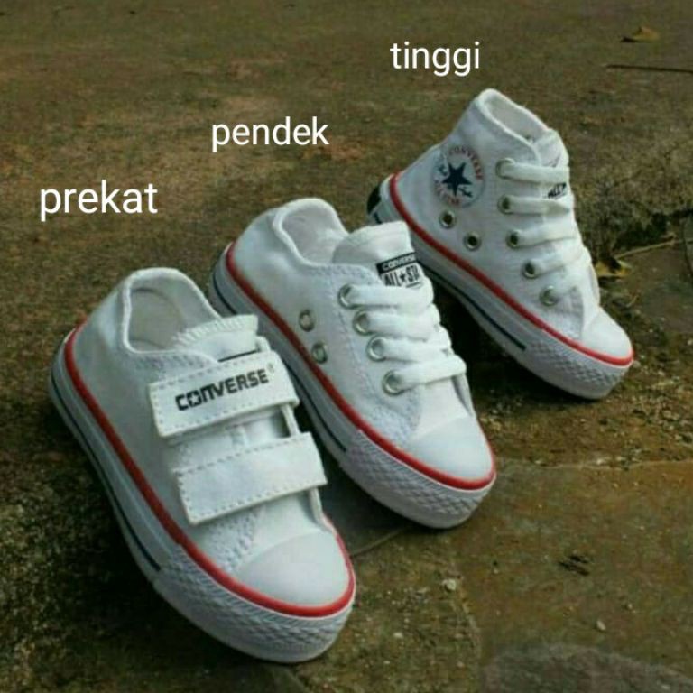 TERBAIK (KUALITAS PREMIUM) Sepatu Converse Anak Putih Francis Sepatu Anak Usia 1-10 Tahun Sepatu Sne