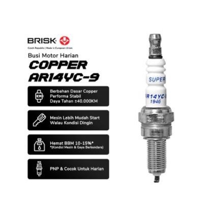Busi Motor Honda Vario 110 Karbu Asli BRISK Copper star nice