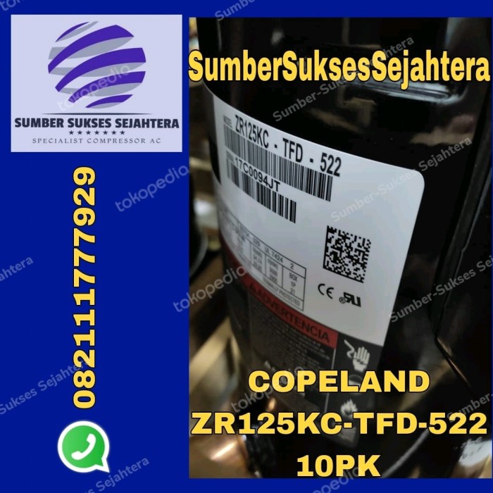 Bestseller Compressor Copeland Scroll Zr125/Zr125Kc/Zr125Kc-Tfd-522