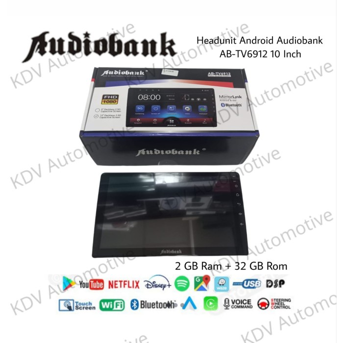 Headunit Android Audiobank 10 Inch AB-TV6912 / Android Audiobank 10" star