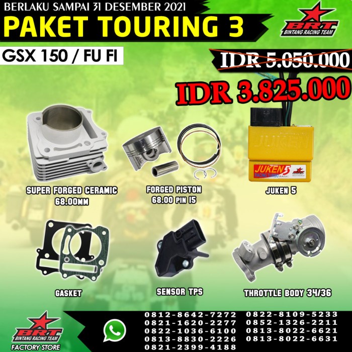 PAKET TOURING 3 GSX 150 / FU FI BRT ready