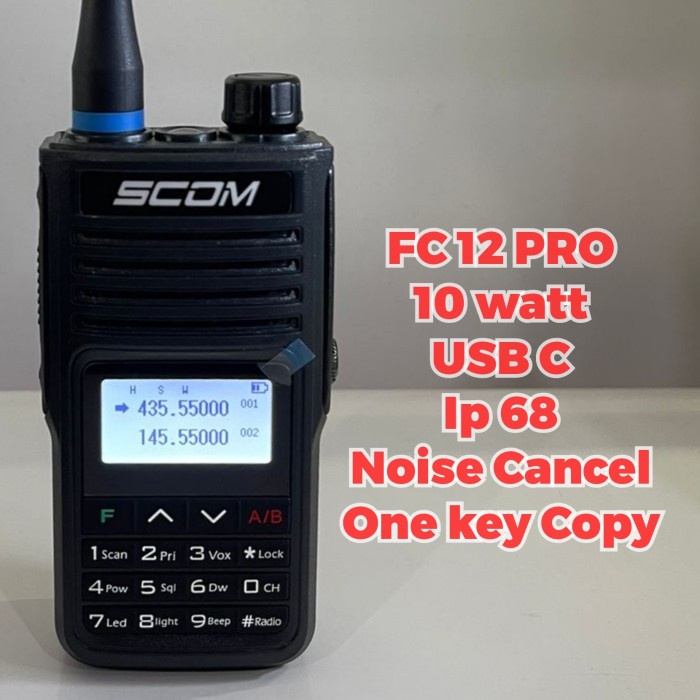 Ht Scom FC12 Pro 10 watt IP68 USB C charging handy talky handy talkie