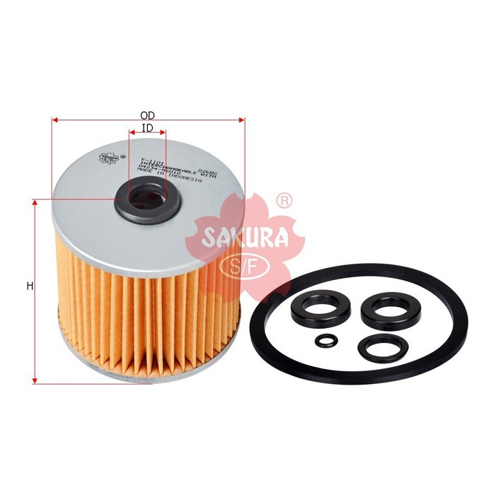 New Sakura Fuel Filter Solar F-1101 Dyna Bu 30, Dyna 110, Dyna 115, Kode 191
