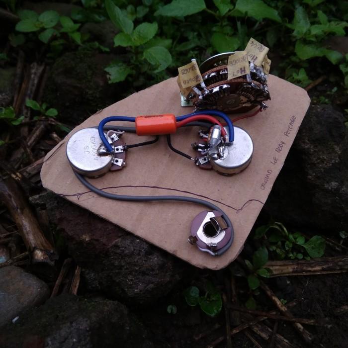 Prewiring Gitar 2 Humbucker HH 5 Way Wiring Harness