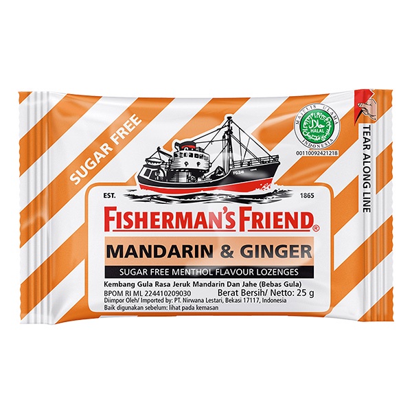 

FISHERMANS FRIEND SUGAR FREE MANDARIN GINGER 25 GR - PERMEN