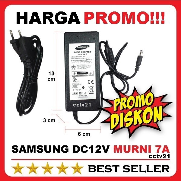 Adaptor CCTV Power Supplay Samsung Output DC12V 7A Bisa Led Laptop-DVR