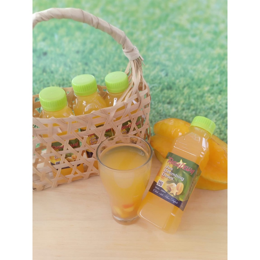 

Jus Buah Belimbing Dewa Kemasan Keranjang Bambu Isi 4 Botol