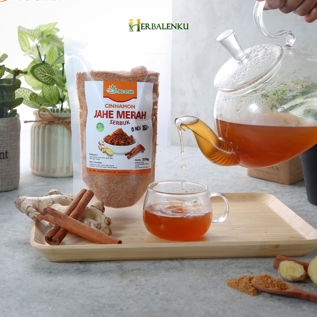 

Jahe Merah Bubuk Cinnamon 250Gr / Jahe Merah Bg Star / Jahe Merah Bubuk Gula Aren Cinnamon / Jahe
