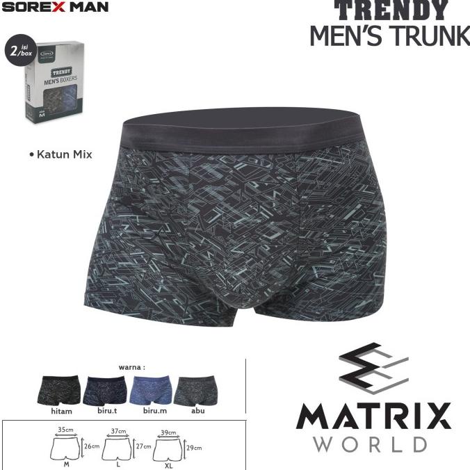 CELANA DALAM BOXER PRIA SOREX MAN KATUN MOTIF 2PCS