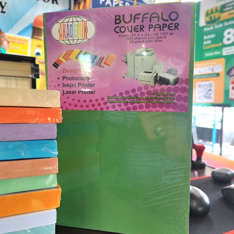 

Termurah KERTAS JERUK / BUFFALO / COVER JERUK F4 / ISI 100 LEMBAR