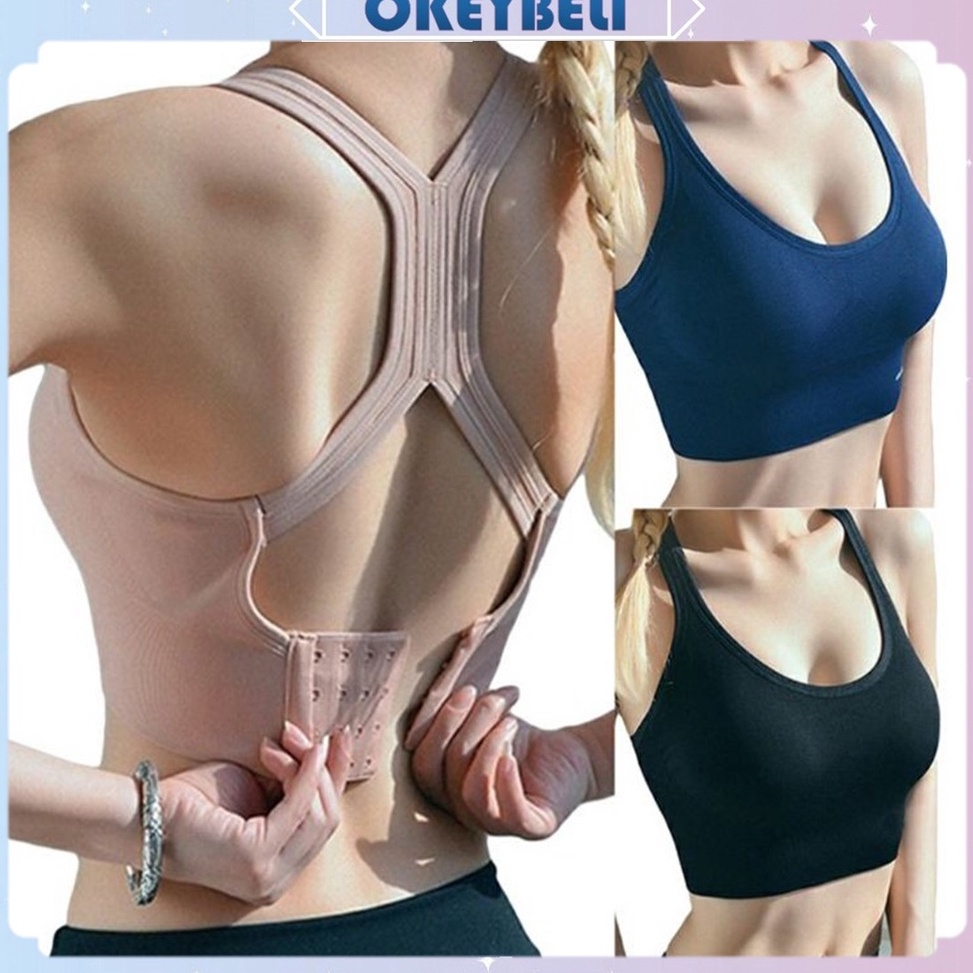 TERLARIS •OKEY BELI•BR485 BH SPORT BRA GYM BRA OLAHRAGA PUSH UP WANITA TANPA KAWAT ELASTIS SEXY IMPO