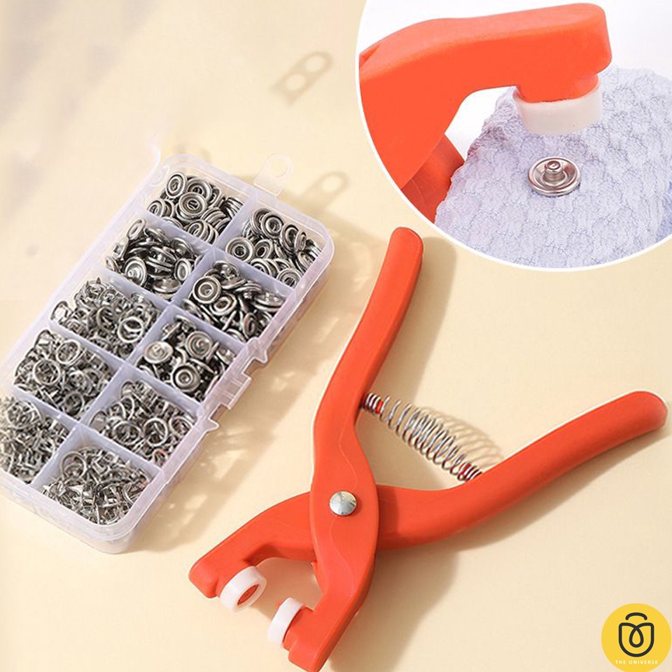 READY Set Tang + Paku Rivet + Pengencang Kancing Snap - Tang Penjepit Kancing Snap HW091