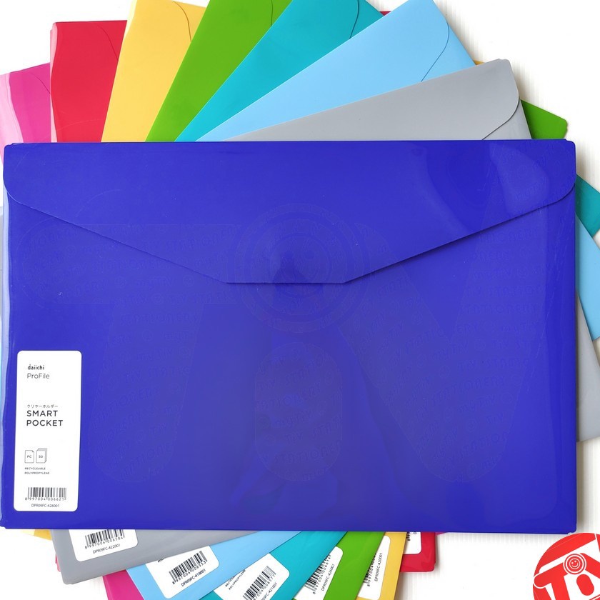 

[» I♪7D] Map Plastik DAIICHI Smart Pocket F4 / FC Velcro Solid Color Kualitas Bagus/ berkualitas..