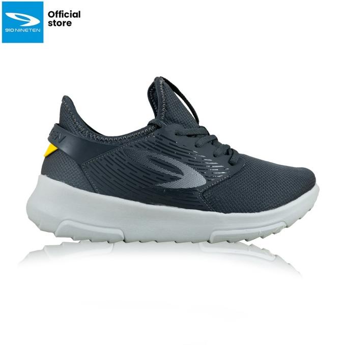 910 Nineten Kiva Sepatu Training - Abu/Kuning/Hitam