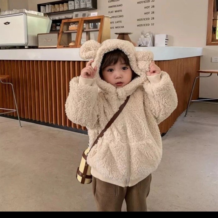 Jaket Anak Sherpa/Jaket Winter Anak/Jaket Anak Bulu Halus