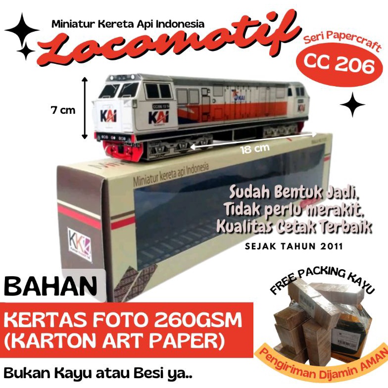 ♪ Lokomotif CC206 Logo Baru KAI - miniatur kereta api indonesia ysbnv