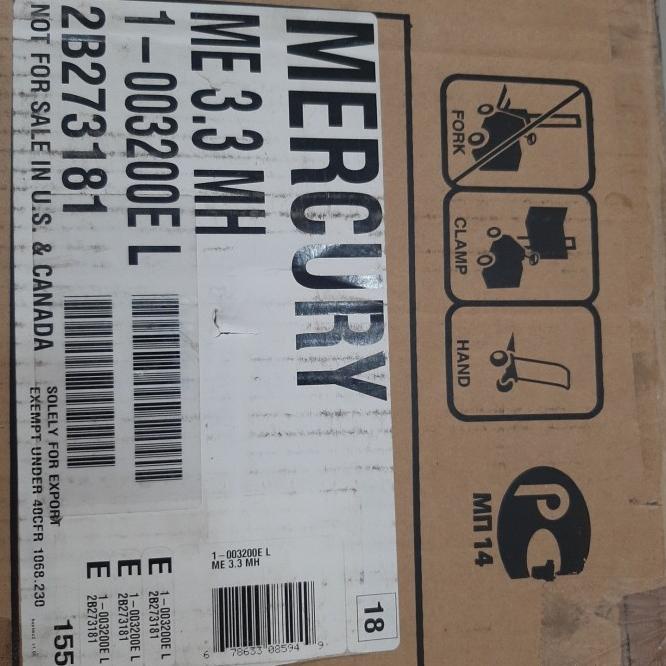 Mercury 3,3Hp 2Stroke 3.3Mh Mesin Tempel 2Tak As Pendek 15In