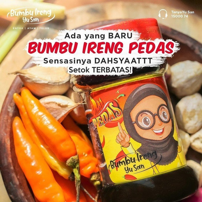 

Paket 2 Botol Yu San Original & Pedas Sambal Bumbu Ireng