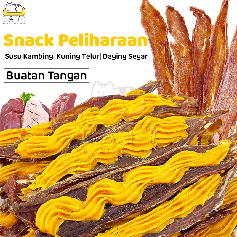 Snack Kucing Anjing Pet Treat Cemilan Peliharaan Sehat Dari Daging Segar+Kue Kering Kuning Telur+Sus
