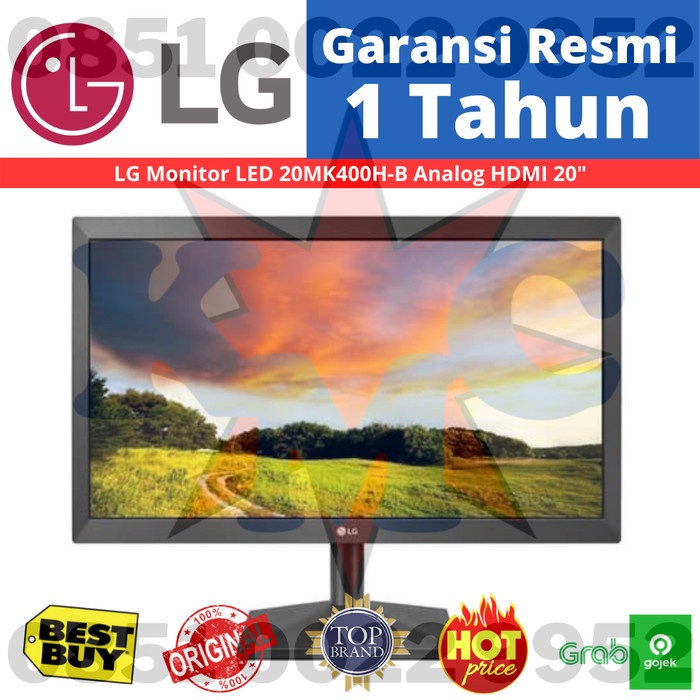 LG LED MONITOR 20Inch 20MK400H MONITOR LED LG 20 MK400H-B 20 MK400H B