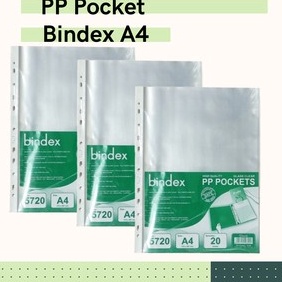 

(MQP ❦☎] PP Pocket / Plastik Pocket / Sheet Protector Ukuran A4 Merk Bindex 5720 ( Isi 20 lembar ) / murahh!