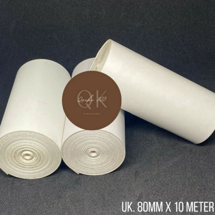 

Model Terkini✡➘ Label Kertas Sticker Thermal 80mm x10m Countinous / Nyambung K63