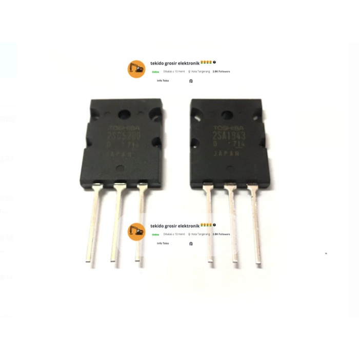 Transistor 1943 5200 SA1943 SC5200 ORI TOSHIBA best seller
