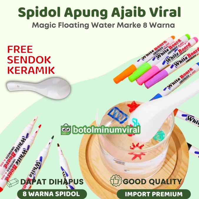 

SPIDOL APUNG VIRAL AJAIB MAINAN ANAK MAGIC MARKER FLOATING PEN DIY ORI
