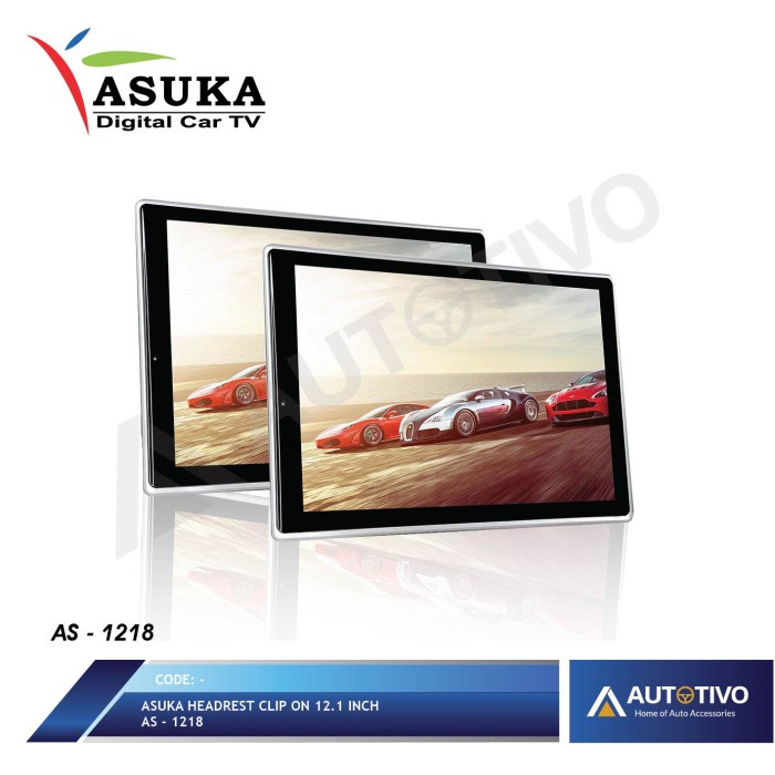 ASUKA Headrest Clip On 12.1 Inch Android Asuka AS-1218 terpopuler
