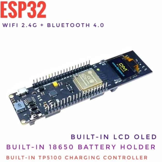 ESP32 ESP8266 ESP-32 Wifi Bluetooth BLE + Oled Display + 18650 Battery