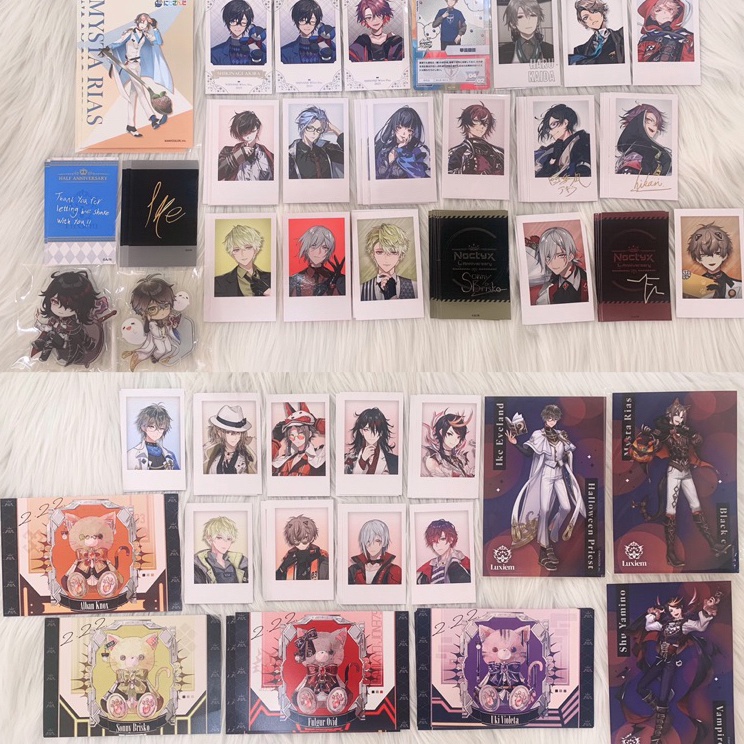 Ready stock Luxiem Noctyx XSOLEIL ROF MAO Voltaction NIJISANJI JP EN Snapshot Message Card Bromide h