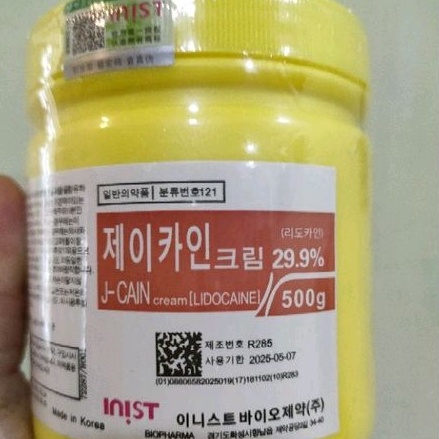 Terbatas anastesi jcain 500gram korea jcain 29.9% anastesi numb numbing baal tattoo sulam alis jpro 